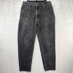 Vintage Levis 560 Jeans Mens 34x31 Black Denim Tapered Fit Baggy 90s Y2K